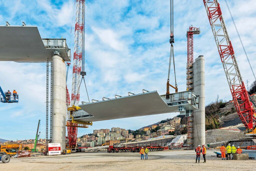 Steel–concrete composite decks: erection, connections and controls